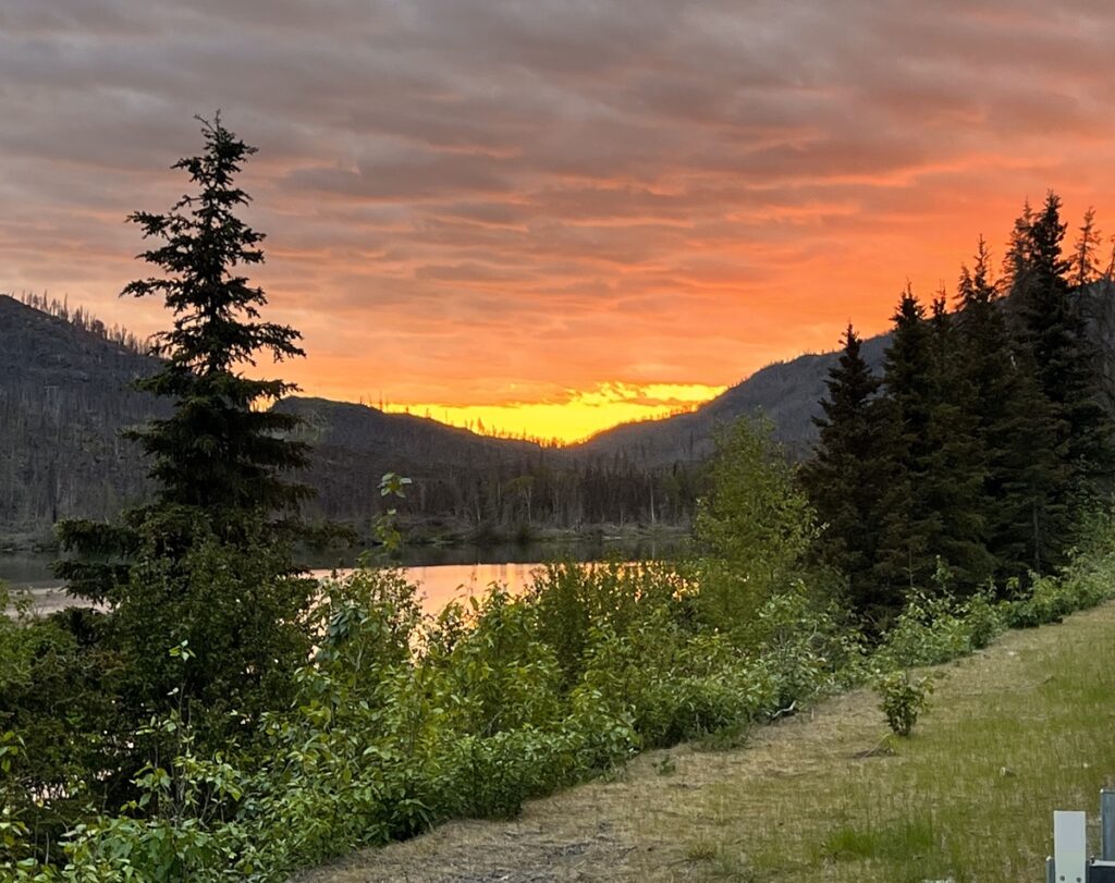 mountain sunset in Alaska