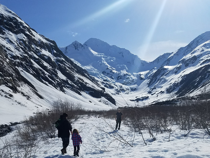 hiking to glacier