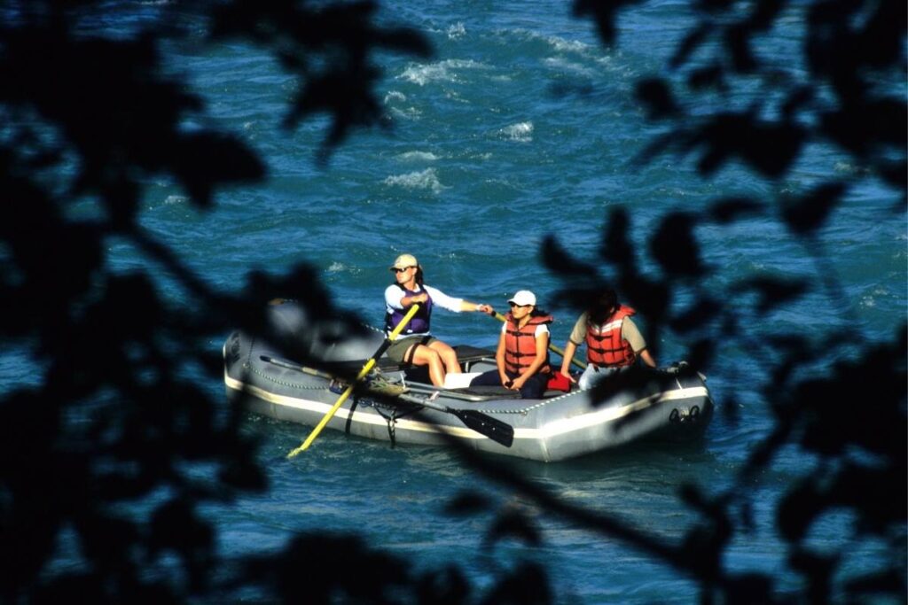 Kayaking along the scenic Kenai River in Alaska