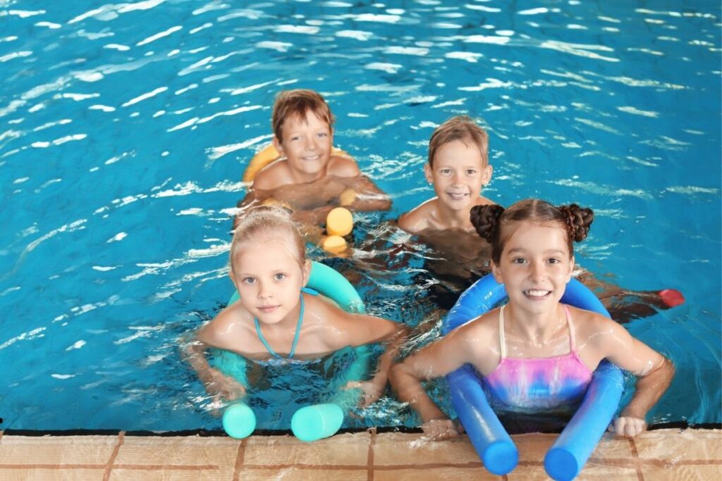 Families and children enjoying the Nikiski Pool in Alaska