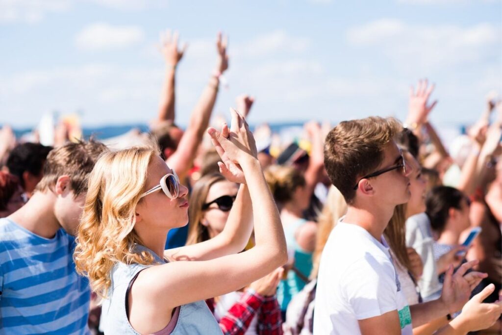 Outdoor live music performance at Soldotna Music in the Park