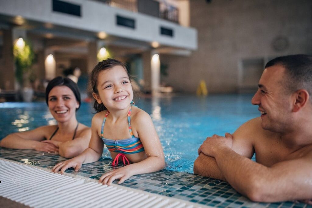 Relaxing indoor swimming experience near Kenai River Vacations