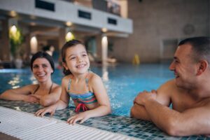 Relaxing indoor swimming experience near Kenai River Vacations