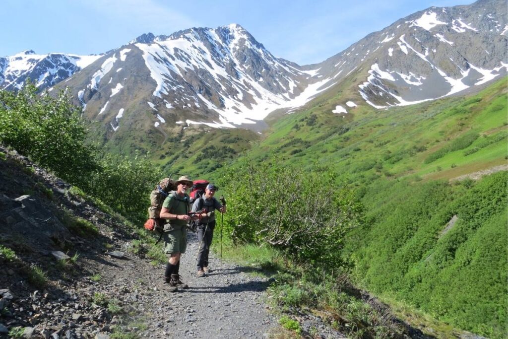 Kenai Peninsula hiking trails surrounded by Alaska mountain scenery