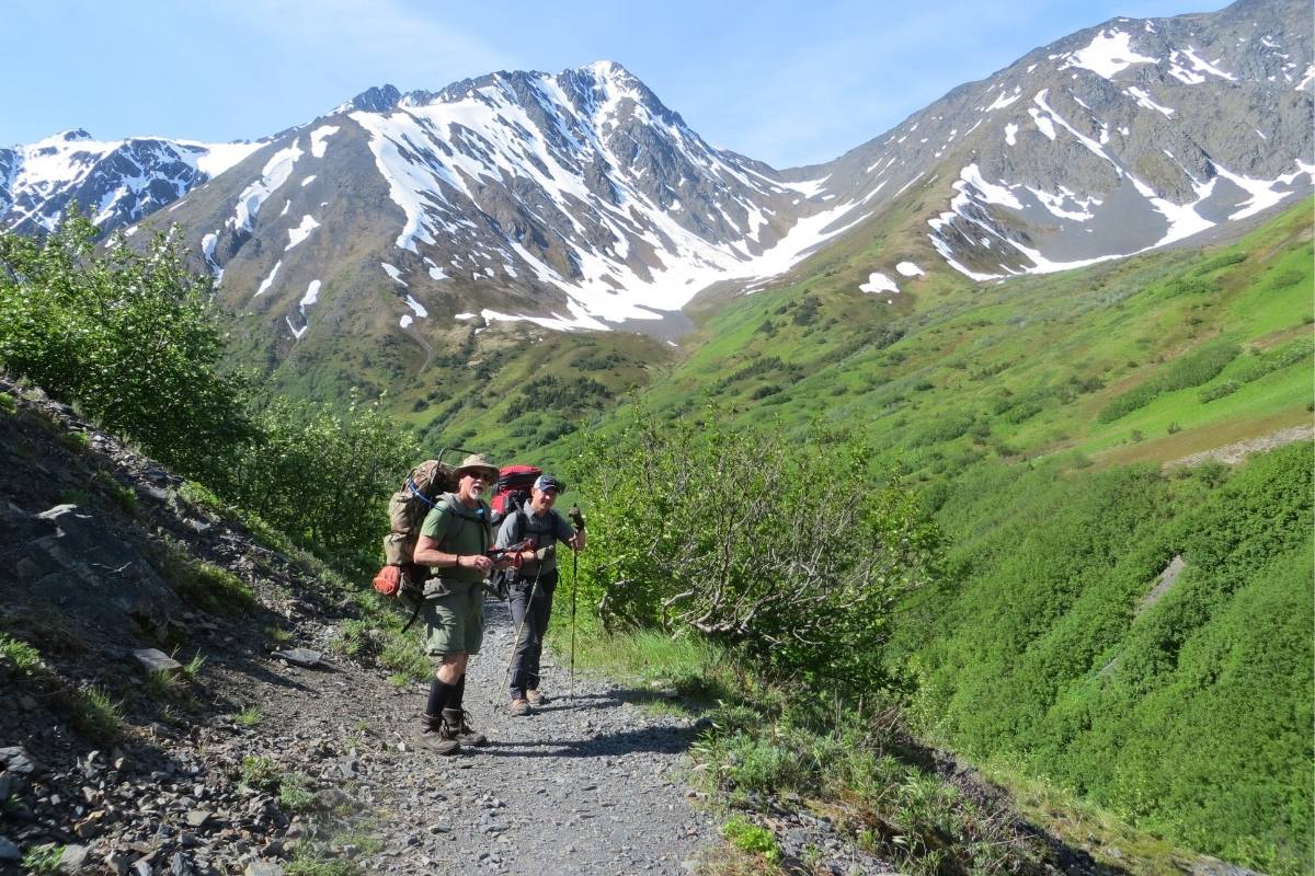 Kenai Peninsula hiking trails surrounded by Alaska mountain scenery
